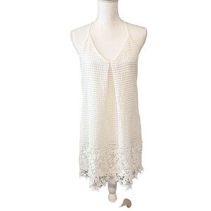 ASTR White Lace Halter Mini Dress Size Small